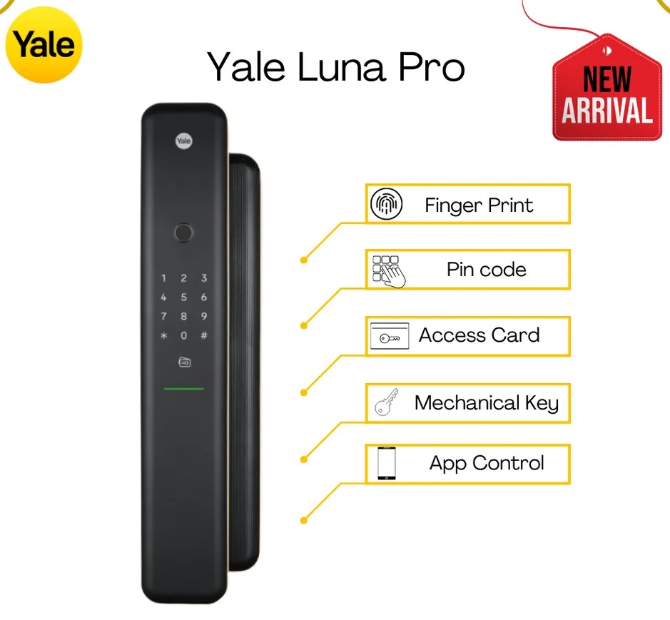 Khóa vân tay Yale Luna Pro Push Pull LUNAR PRO