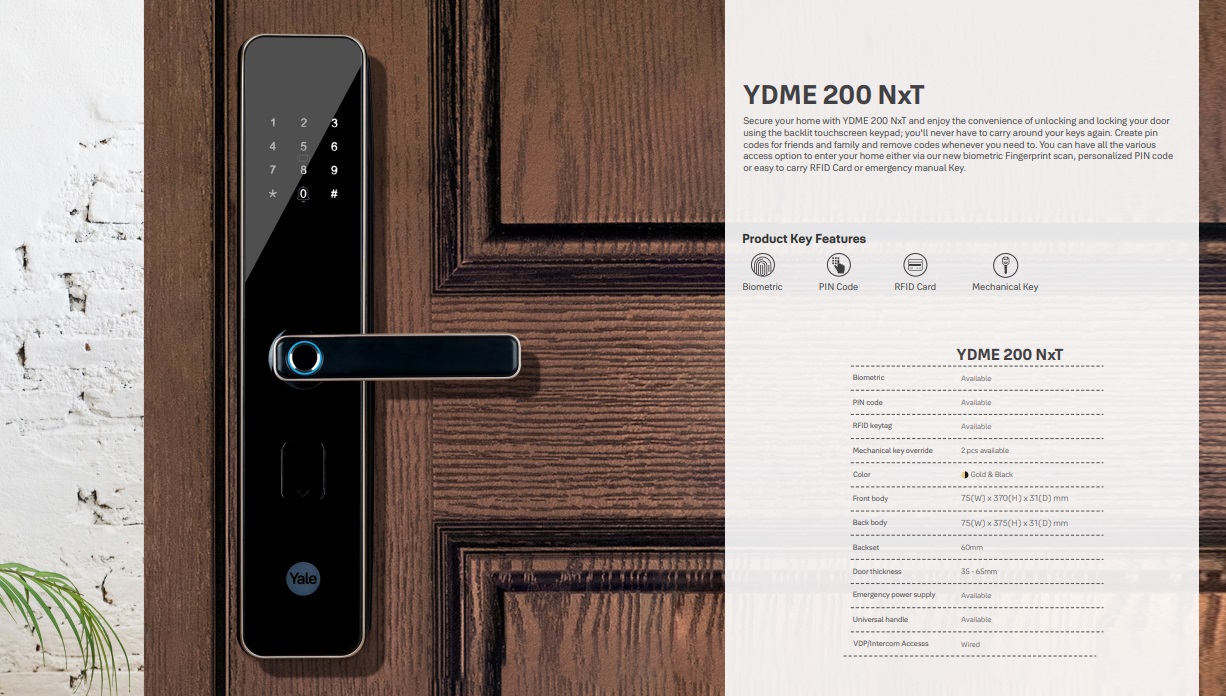 Yale YDME 100 NxT-2 Yale YDME 100 NxT 2 1