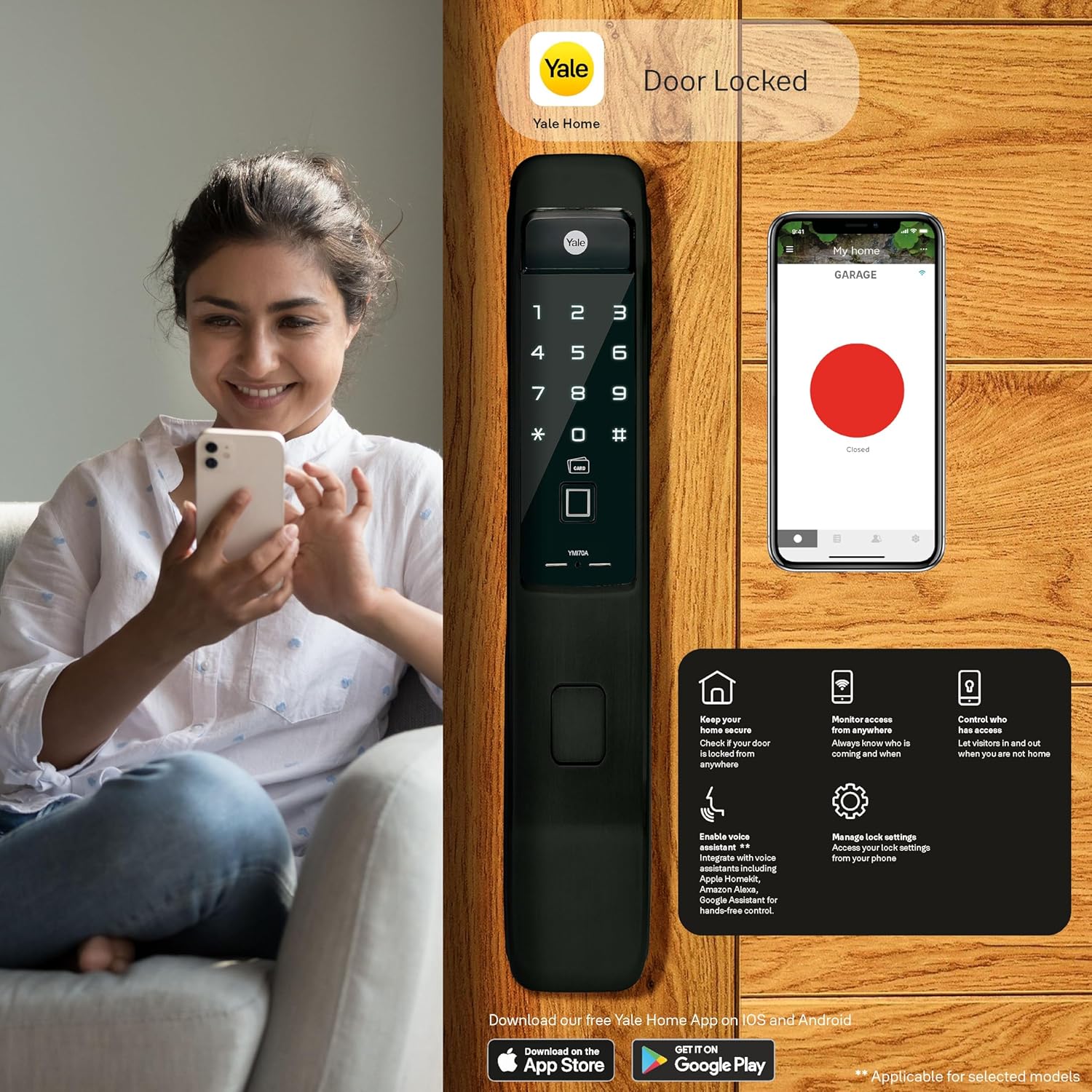 Khóa điện tử Yale giải pháp bảo mật thông minh Yale YMI 70 Smart Pull Lock 6
