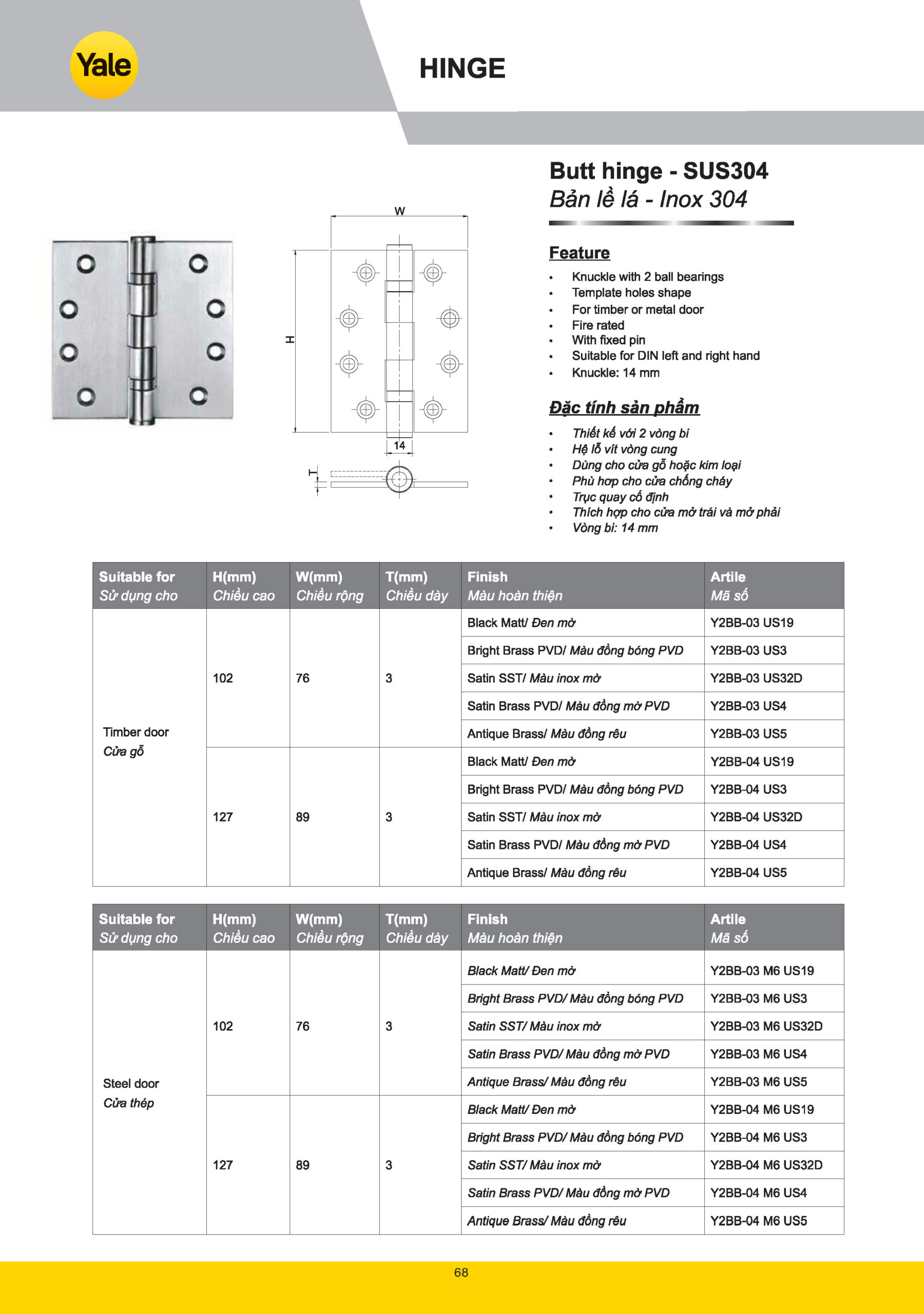 Bản Lề Yale catalogue yale 2025 Page 066 scaled
