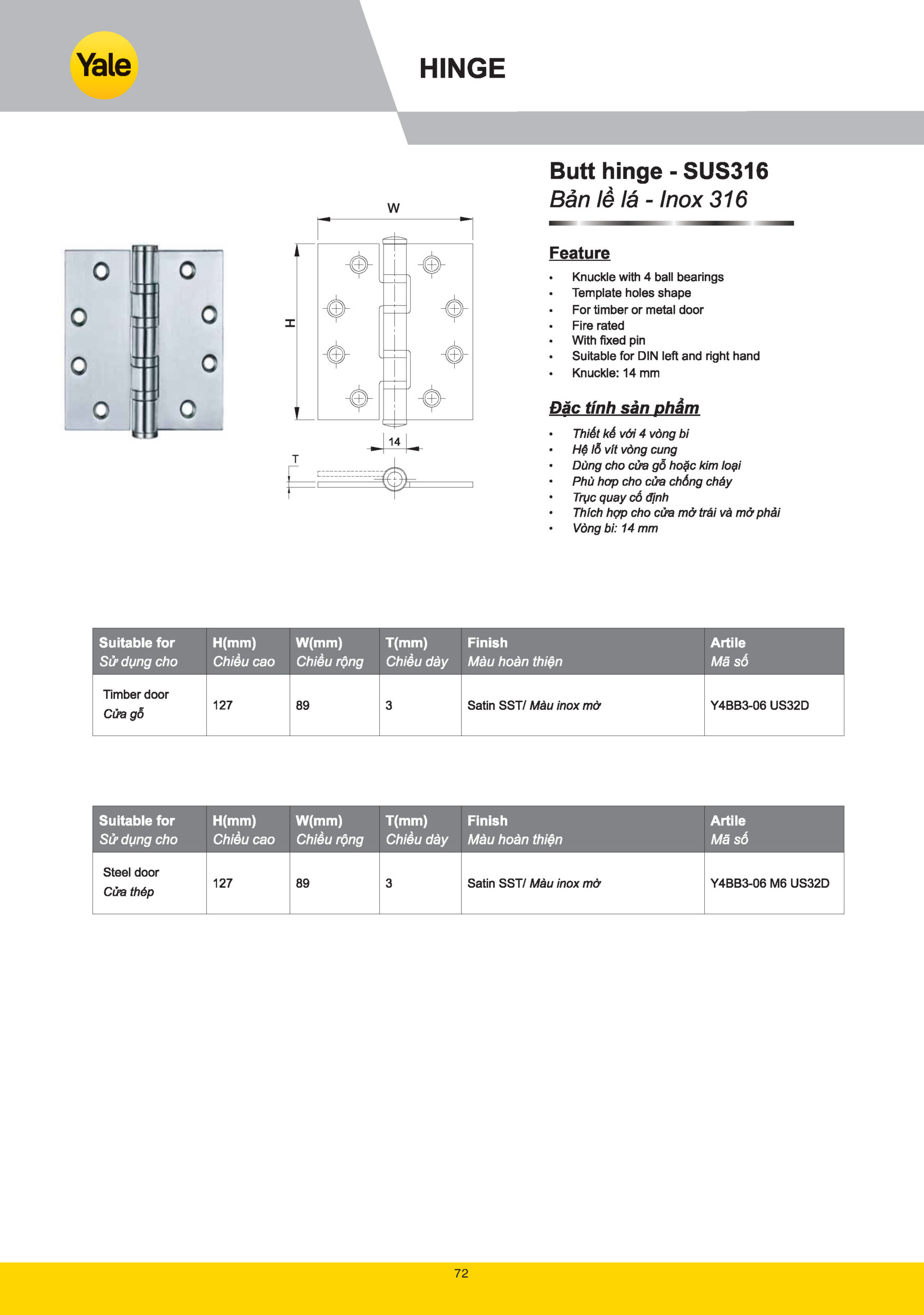 Bản Lề Yale catalogue yale 2025 Page 070 scaled