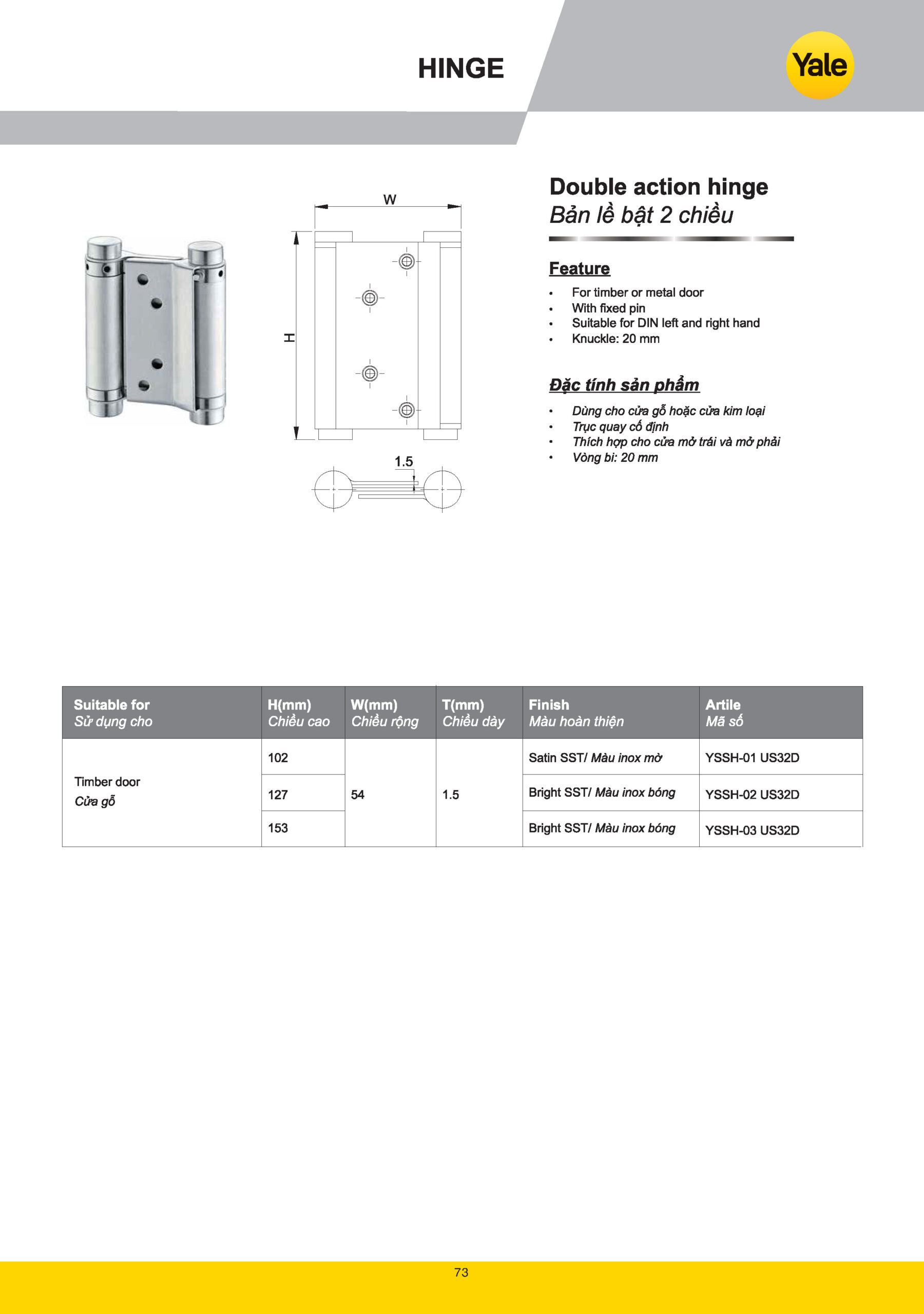 Bản Lề Yale catalogue yale 2025 Page 071 scaled