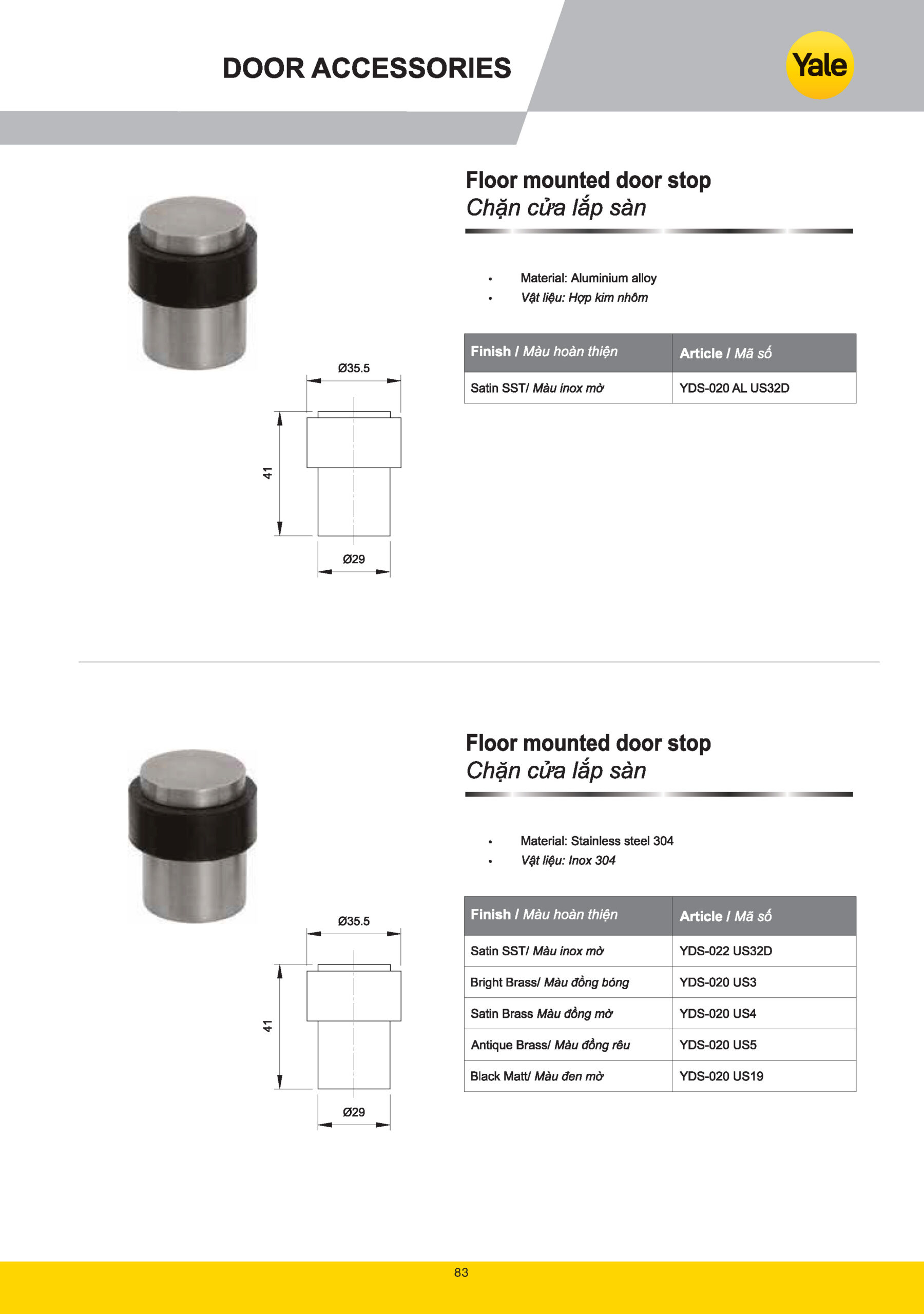 Phụ kiện cửa Yale catalogue yale 2025 Page 081 scaled