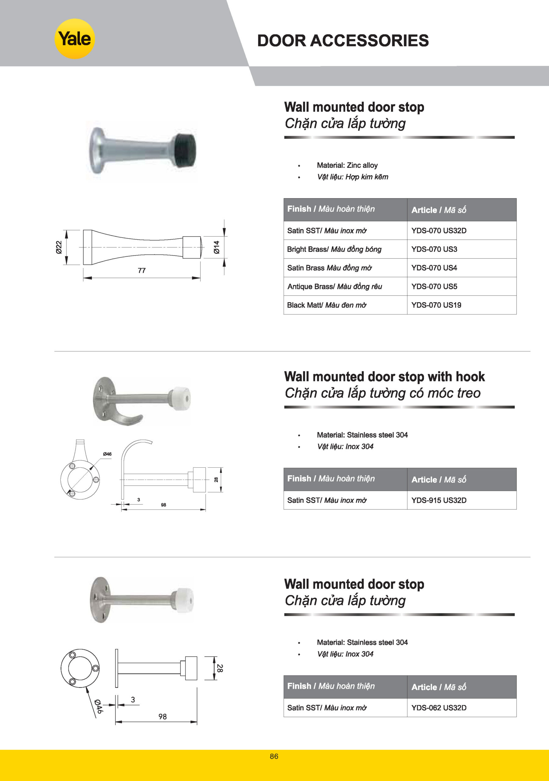 Phụ kiện cửa Yale catalogue yale 2025 Page 084 scaled