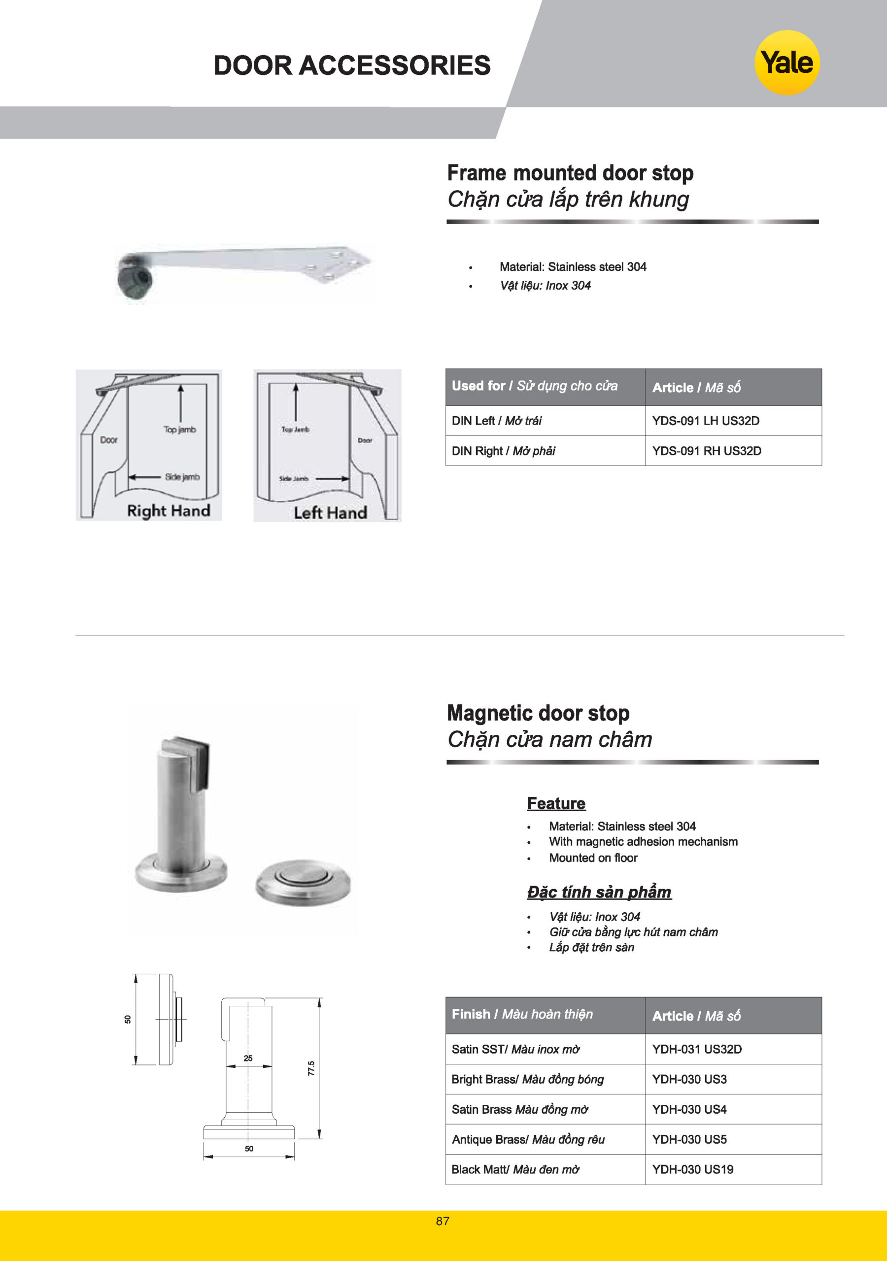 Phụ kiện cửa Yale catalogue yale 2025 Page 085 scaled