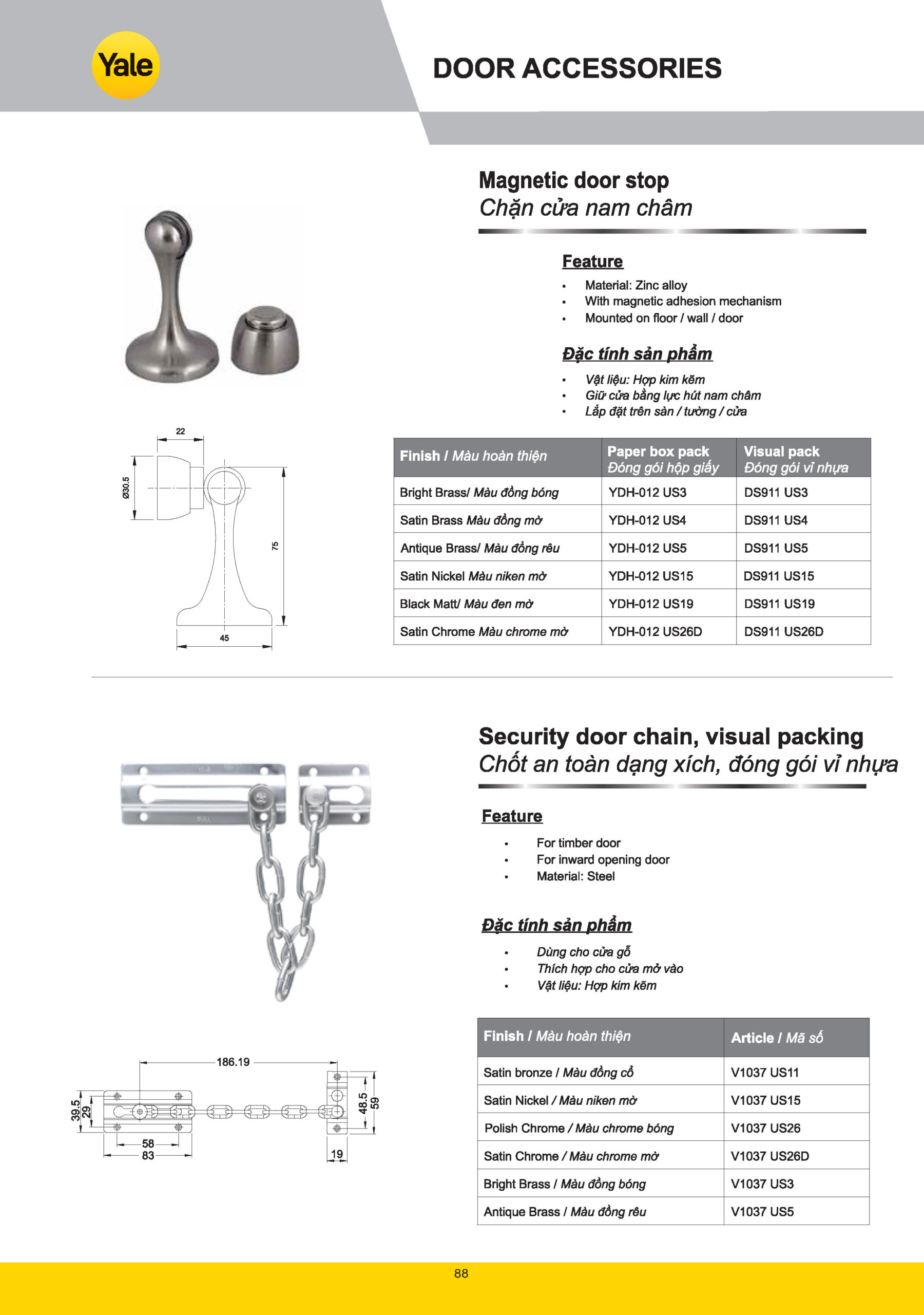 Phụ kiện cửa Yale catalogue yale 2025 Page 086 scaled