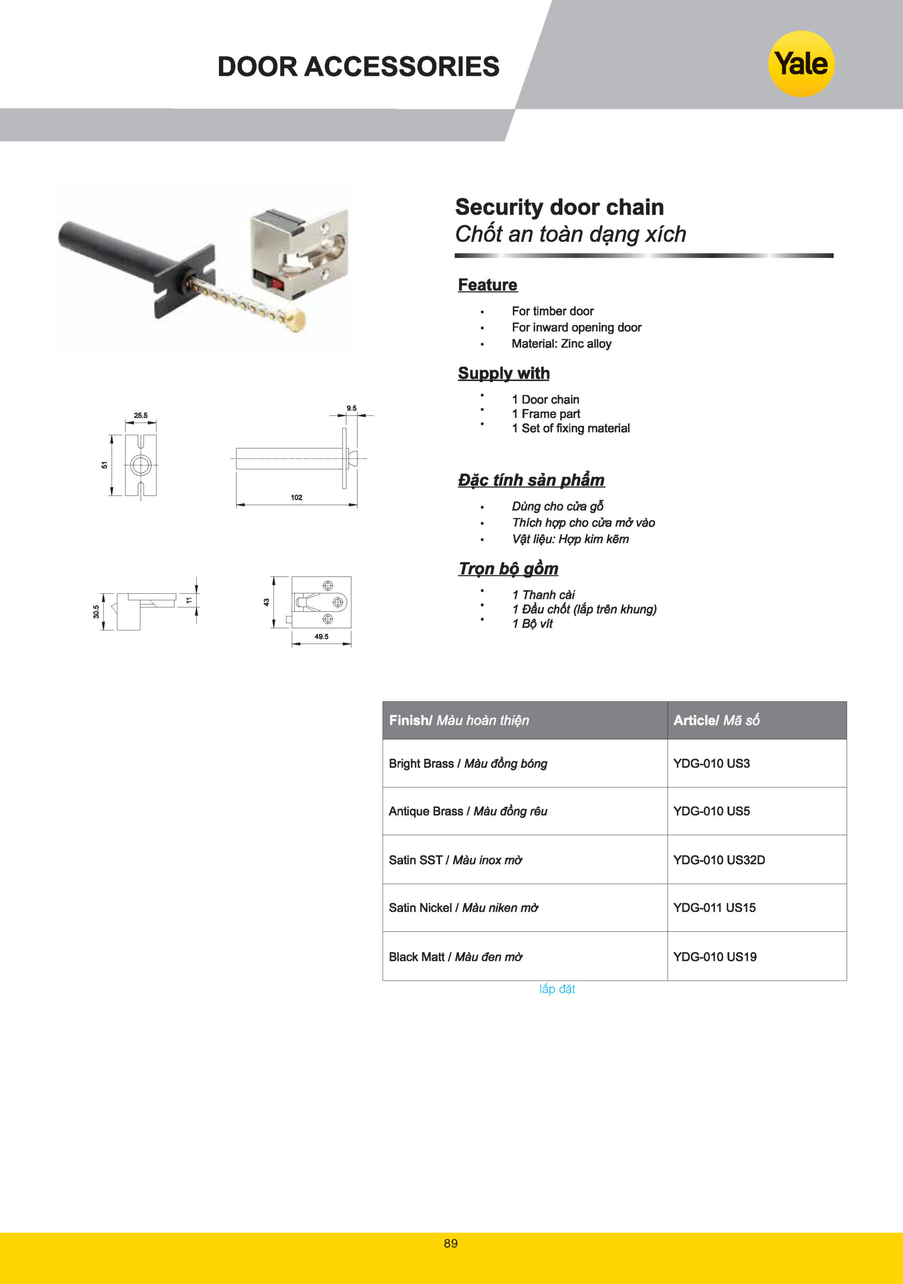 Phụ kiện cửa Yale catalogue yale 2025 Page 087 scaled