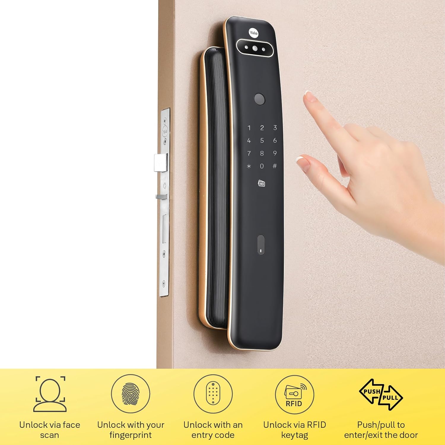 Khoá nhận diện khuôn mặt Yale Luna Pro+ Face ID Khoa khuon mat Yale luna pro plus 1
