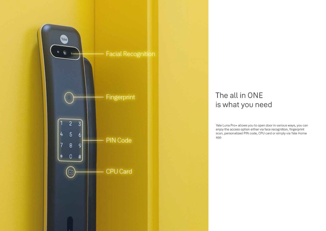 Khoá nhận diện khuôn mặt Yale Luna Pro+ Face ID brochure yale luna pro plus Page 6