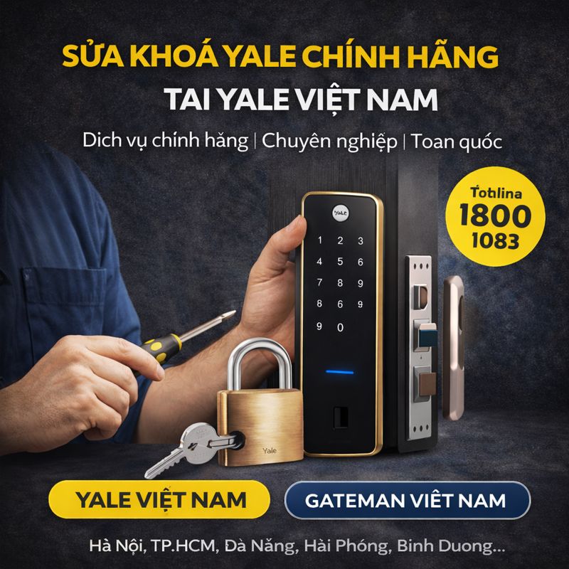 Dịch Vụ Cài Đặt Khóa Yale SỬA KHOÁ YALE CHÍNH HÃNG TẠI YALE VIỆT NAM