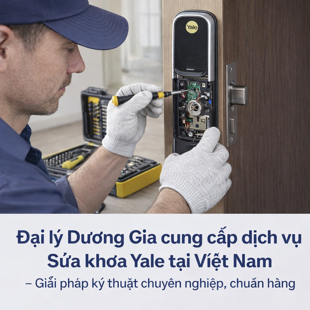 Dịch Vụ Cài Đặt Khóa Yale Dai ly Duong Gia cung cap dich vu Sua khoa Yale tai Viet Nam