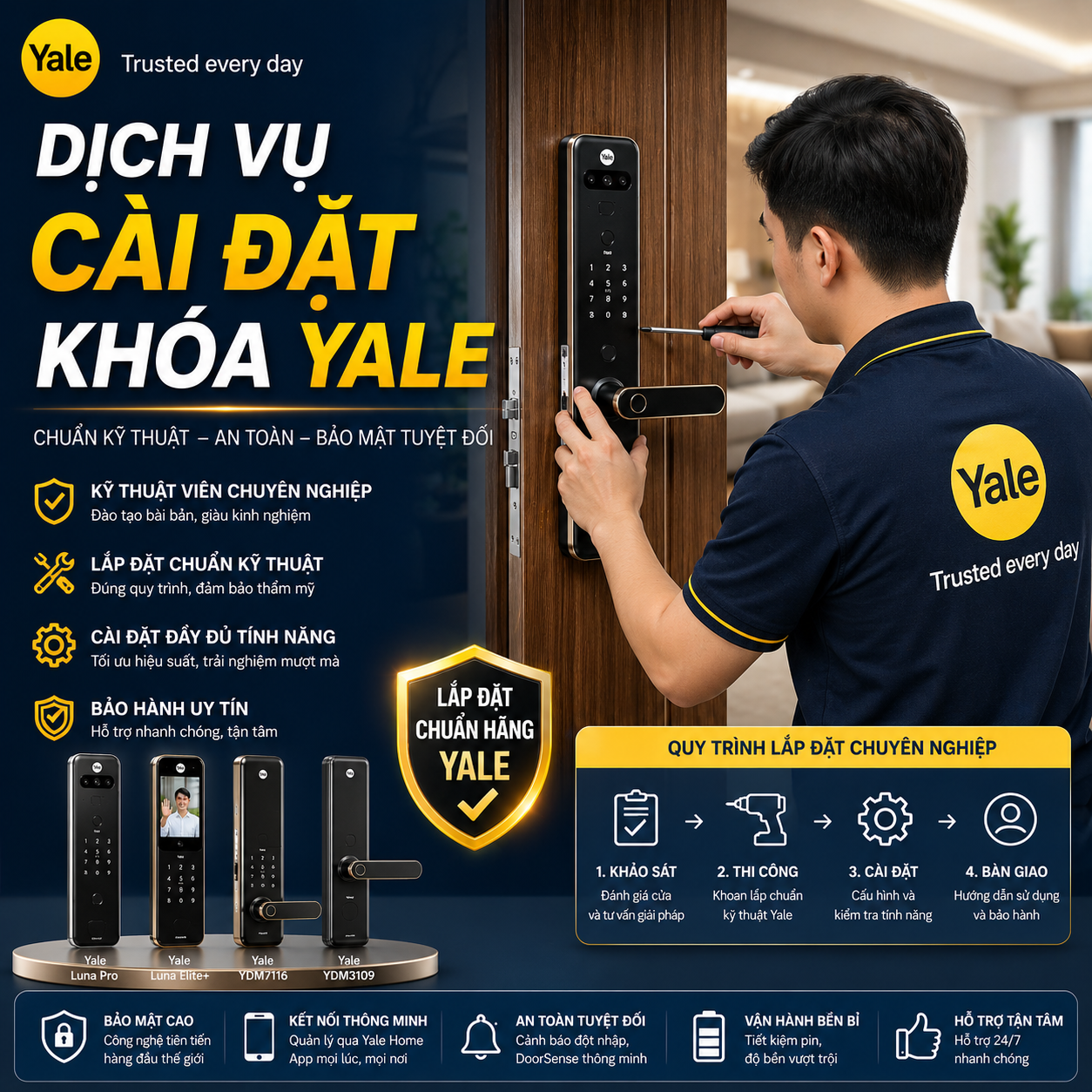 Dịch Vụ Cài Đặt Khóa Yale Dịch Vụ Cài Đặt Khóa Yale