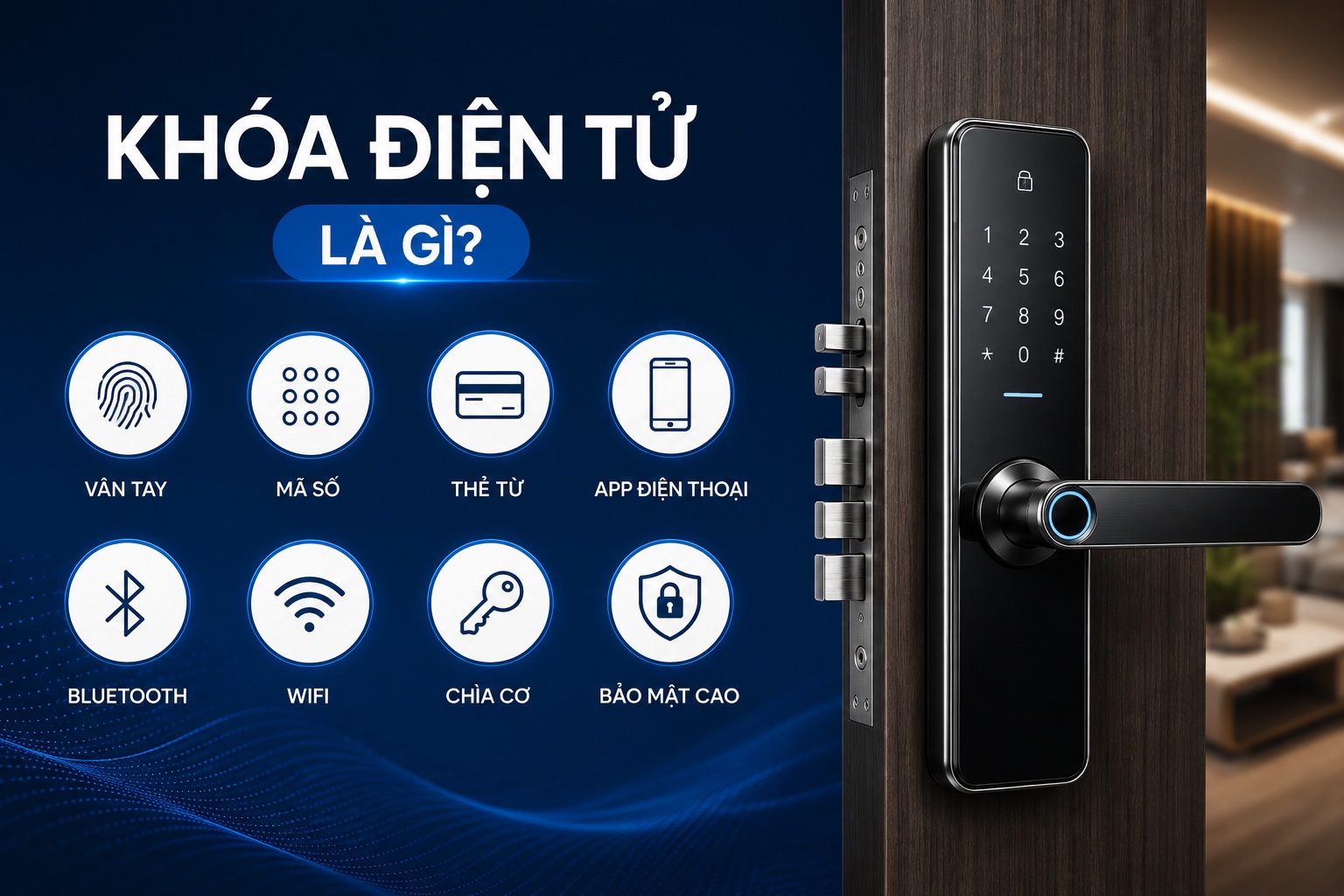 Khóa điện tử là gì? Tất cả về Khóa cửa điện tử Khoa dien tu la gi 1