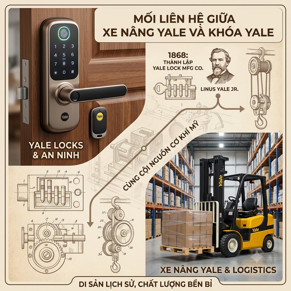 Mối Liên Hệ Bất Ngờ Giữa Xe Nâng Yale Và Khóa Yale