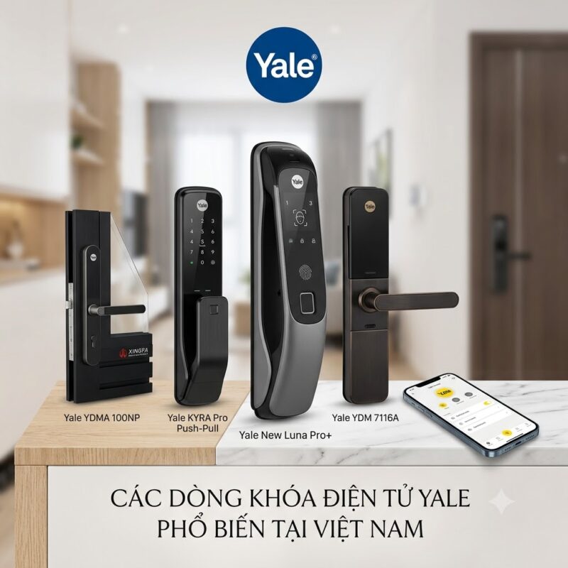 Các dòng khóa điện tử Yale phổ biến tại Việt Nam Các dòng khóa điện tử Yale phổ biến tại Việt Nam