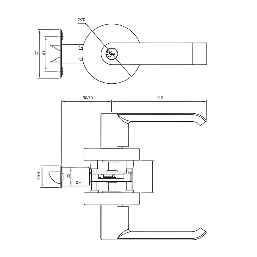 Khóa Tay Nắm Gạt Yale VL8327 US15 Yale VL8327 US15